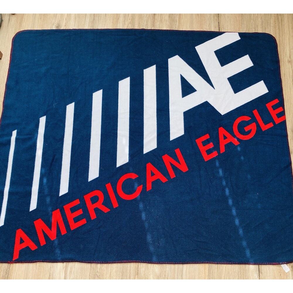 American Eagle Blanket Fleece Throw Red White Blue - 50x60